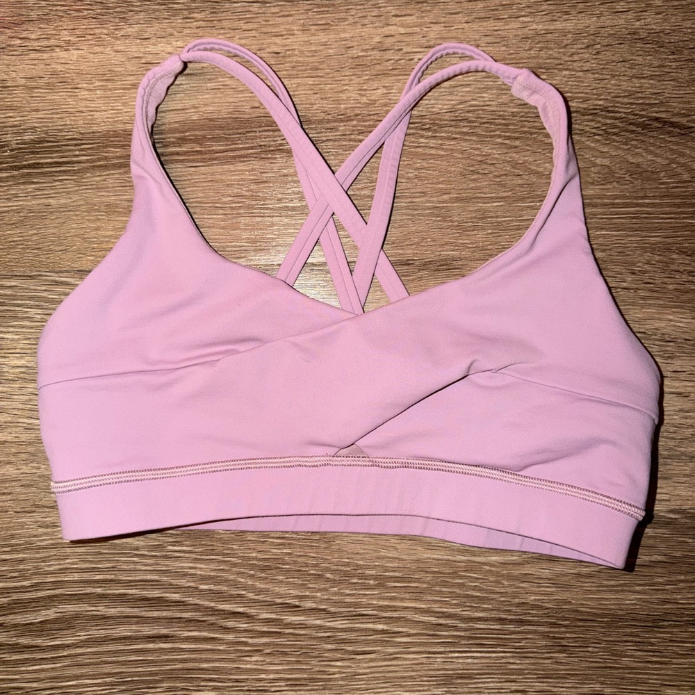 Lululemon Light Pink Crisscross Sports Bra